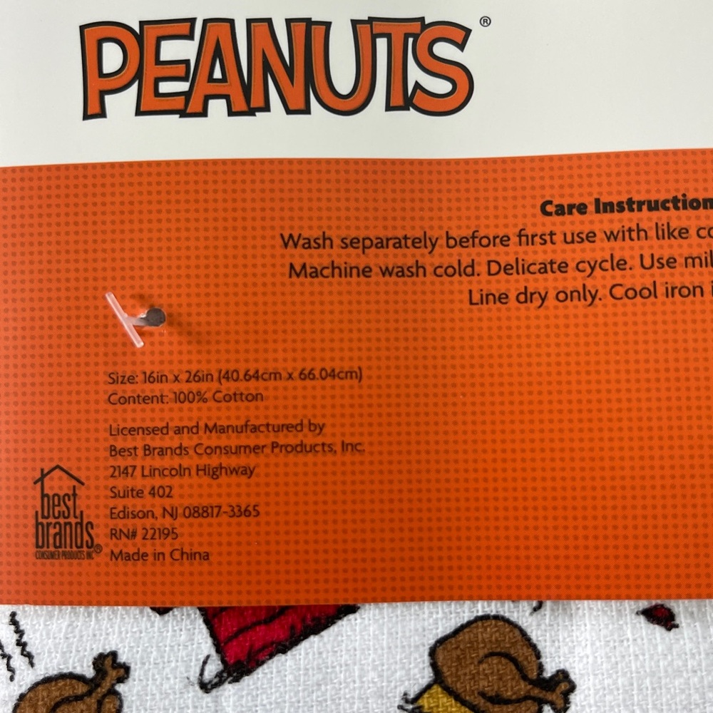 🆕PEANUTS SNOOPY THANKSGIVING 🦃 SET OF 3 KITCHEN TOWELS - Picture 8 of 8
